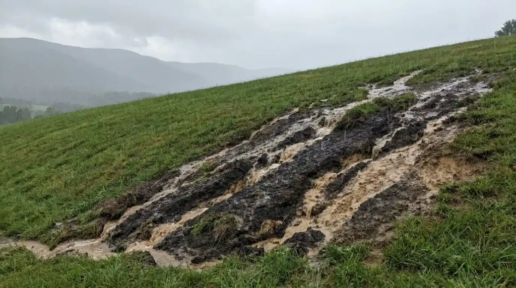 yard retaining wall fights soil erosion